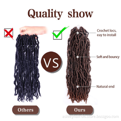 Julianna Coloured Large Mixed Colour Handmade Faux Locs Grey Wholesale 18Inch 24 Inch 36 Inches Crochet Hair Locs Soft Locs